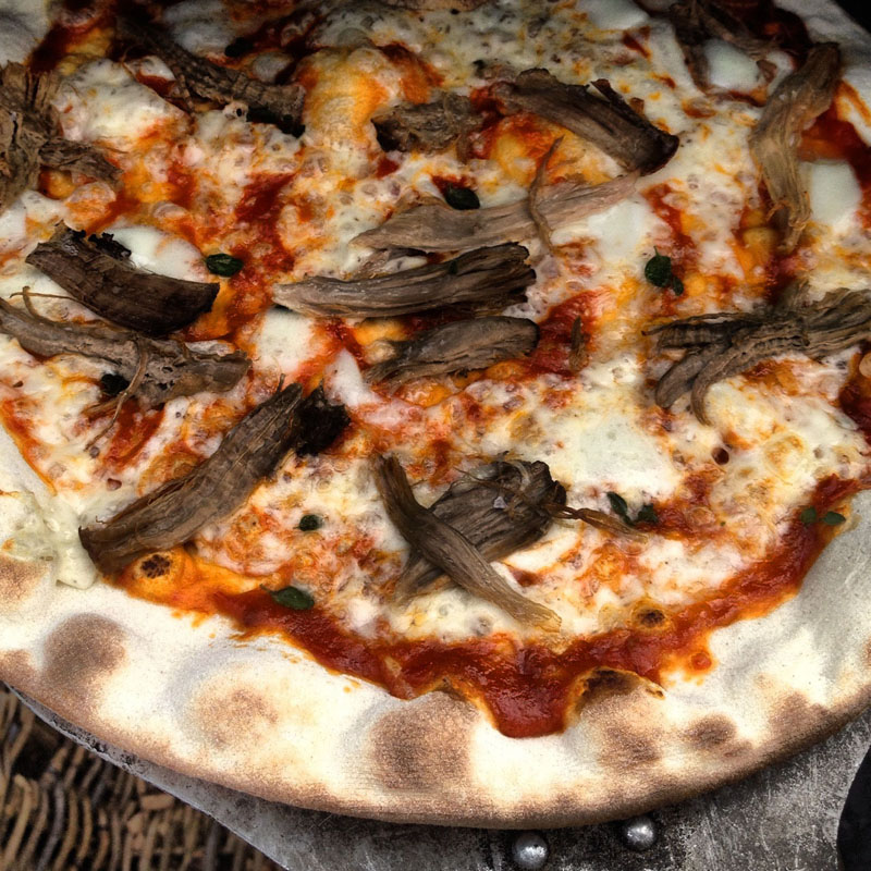 pulled pork pizza