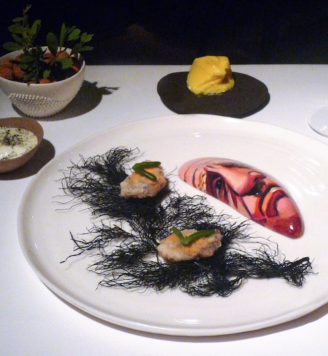Attica 2 Blue mussels, rye crisp, sea succulents amuse-bouche-2