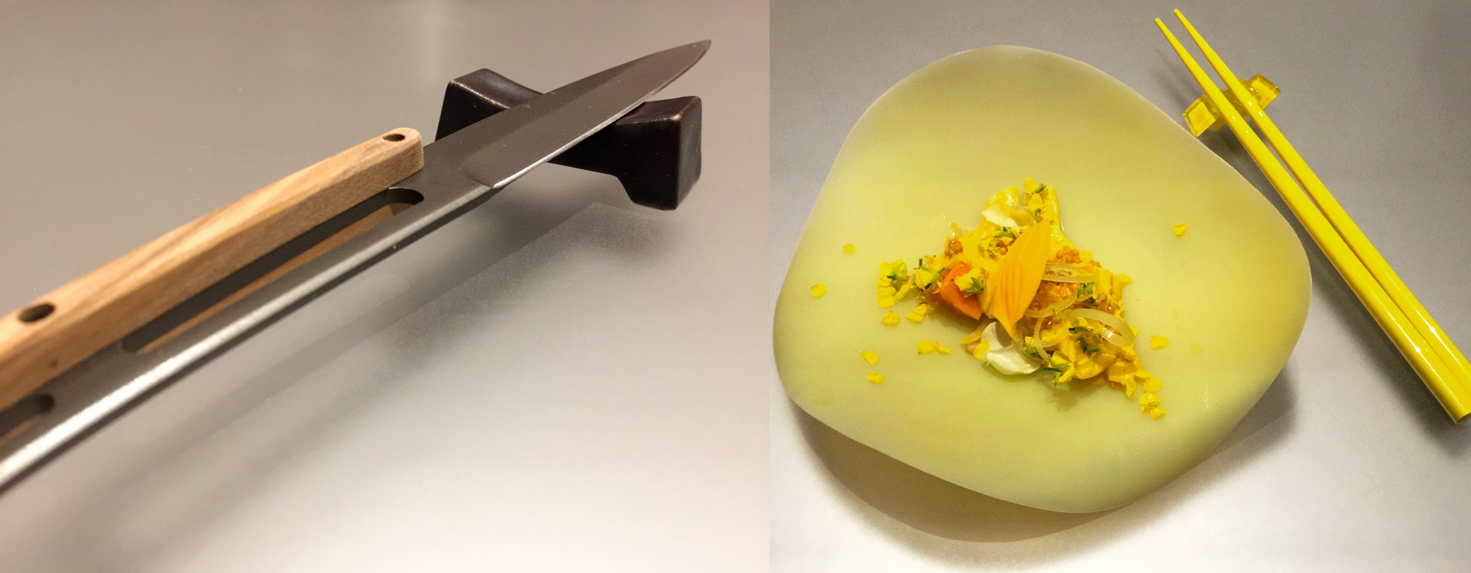 Steak knife and 'Yellow', Alinea, Chicago